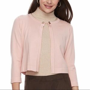 *NEW W/O TAGS*NINA LEONARD EYELET-CHAIN OPEN FRONT